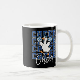Funny Cheer Goose Squad Blue Coquette Bow Sport Ch Coffee Mug