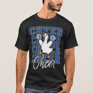 Funny Cheer Goose Squad Blue Coquette Bow Sport Ch T-Shirt