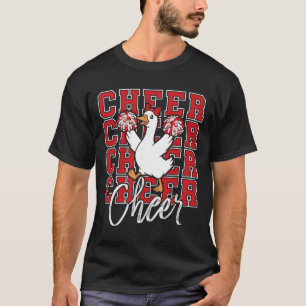 Funny Cheer Goose Squad Red Coquette Bow Sport Che T-Shirt