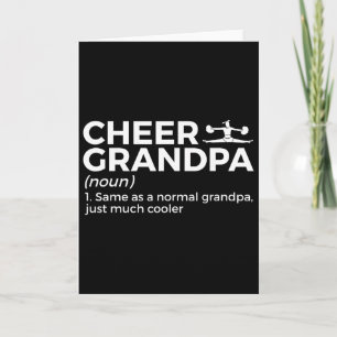 Funny Cheer Grandpa Definition Cheerleading Card