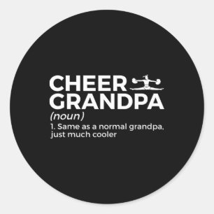 Funny Cheer Grandpa Definition Cheerleading Classic Round Sticker