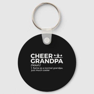 Funny Cheer Grandpa Definition Cheerleading Key Ring