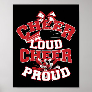 Funny Cheer Loud Cheer Proud Cute Cheering Squad M Poster
