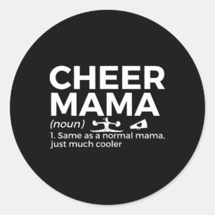 Funny Cheer Mum Definition Cheerleading Classic Round Sticker