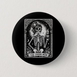 Funny Cheer Mum Halloween, Tarot Card Cheerleading 6 Cm Round Badge