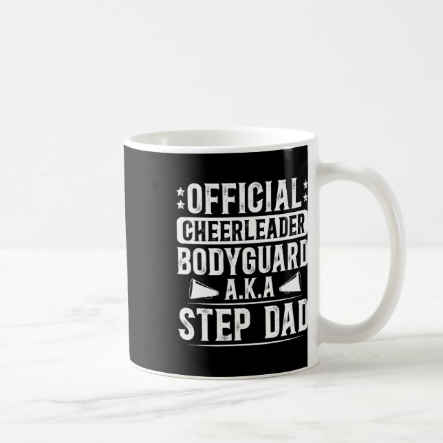 Funny Cheer Step-dad Of A Cheerleader Stepfather  Coffee Mug (Right)