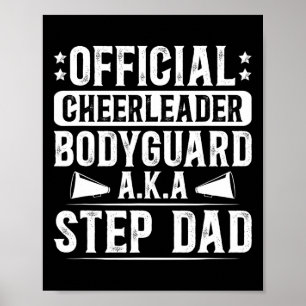 Funny Cheer Step-dad Of A Cheerleader Stepfather Poster