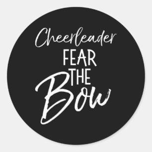 Funny Cheer Team Gift Matching Cheerleader Fear Th Classic Round Sticker