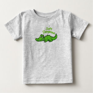 Funny Cheerful Crocodile Smile-Soft but Dangerous Baby T-Shirt
