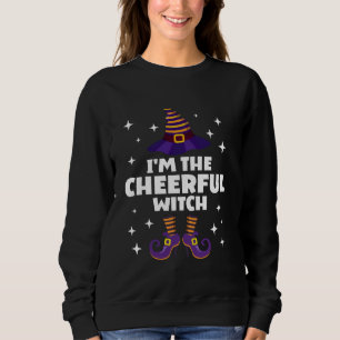 Funny Cheerful Witch Family Matching Halloween Sweatshirt