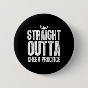 Funny Cheerleader Art Women Girls Cheer Flyer Chee 6 Cm Round Badge