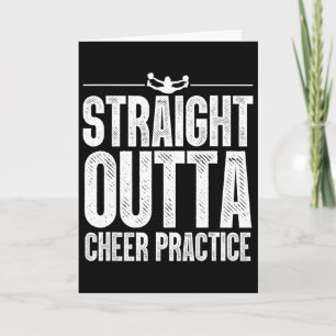 Funny Cheerleader Art Women Girls Cheer Flyer Chee Card