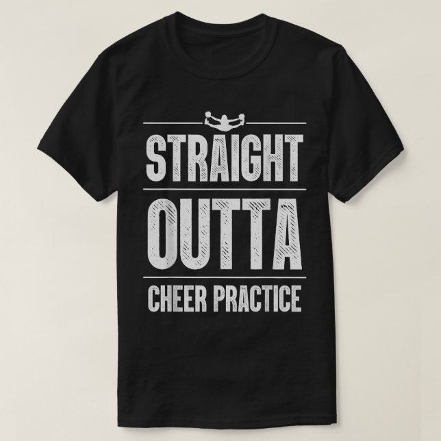 Funny Cheerleader Art Women Girls Cheer Flyer Chee T-Shirt (Design Front)