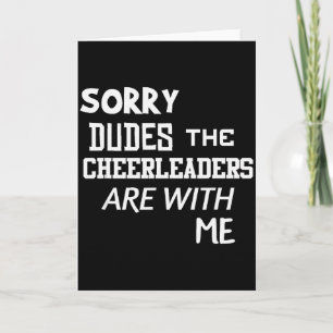Funny Cheerleader Brother Sorry Dudes Gift Son Kid Card