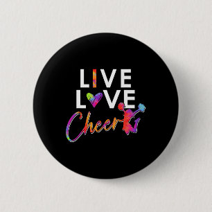 Funny Cheerleader Cheerleading Girls Live Love Che 6 Cm Round Badge