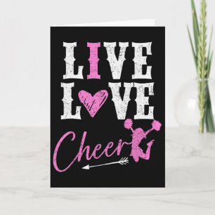 Funny Cheerleader Cheerleading Girls Live Love Che Card