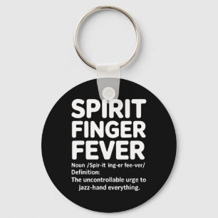 Funny Cheerleader Definition Spirit Finger Fever G Key Ring