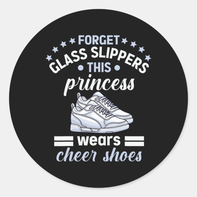 Funny Cheerleader Design For Girls Women Cheerlead Classic Round Sticker (Front)