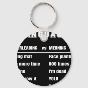 Funny Cheerleader Language Cheerleading Slang Mean Key Ring