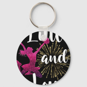Funny Cheerleader Little And Loud Cheerleading Che Key Ring