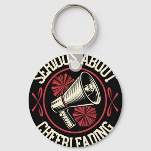 Funny Cheerleader Serious About Cheerleading Cheer Key Ring