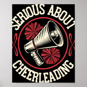 Funny Cheerleader Serious About Cheerleading Cheer Poster
