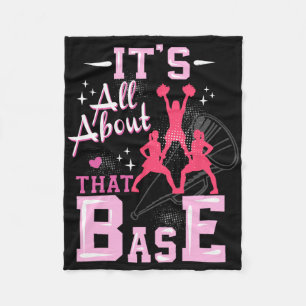 Funny Cheerleading All About That Se Cheer Leader  Fleece Blanket