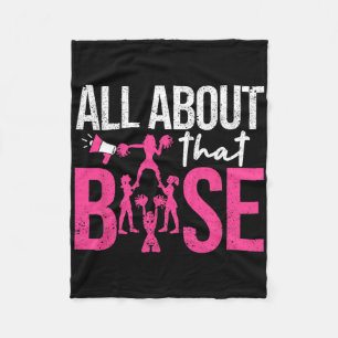 Funny Cheerleading All About That Se Cheer Leader  Fleece Blanket