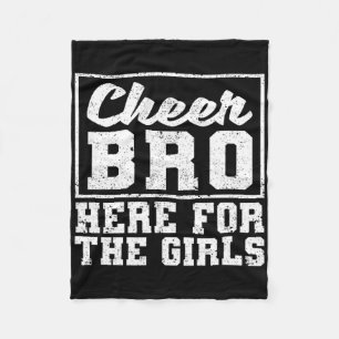 Funny Cheerleading Bros Boys Cheer Bro Here For Th Fleece Blanket