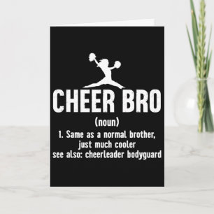 Funny Cheerleading Brother Cheer Bro Definition Ch Card