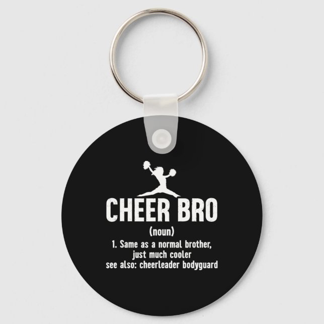 Funny Cheerleading Brother Cheer Bro Definition Ch Key Ring (Front)