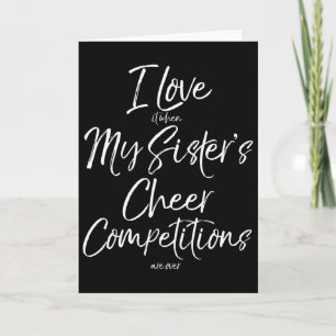 Funny Cheerleading Brother Gift Joke Sibling Cheer Card