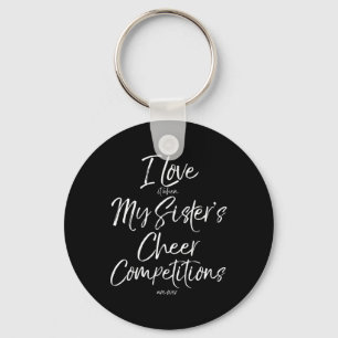 Funny Cheerleading Brother Gift Joke Sibling Cheer Key Ring
