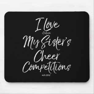 Funny Cheerleading Brother Gift Joke Sibling Cheer Mouse Pad