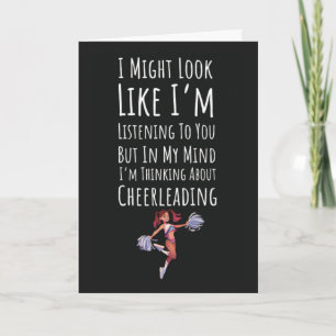 Funny Cheerleading Cards Cheerleader Sports Black