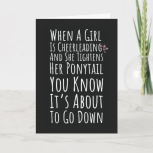 Funny Cheerleading Cards Girly Girls Cheerleader