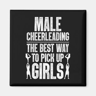 Funny Cheerleading Cheer Art For Boys Teens Kids C Magnet