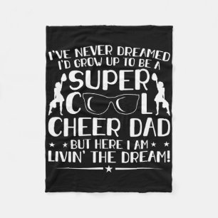 Funny Cheerleading Dad Cheer Dad Cheerleading Fath Fleece Blanket