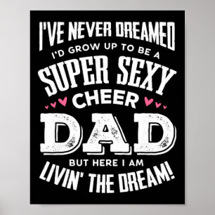 Funny Cheerleading Dad Father Cheer Dad Poster