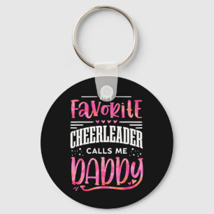 Funny Cheerleading Dad Father Tie Tie Dye Cheer Da Key Ring