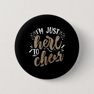 Funny Cheerleading Daughter Leopard Cheetah Print 6 Cm Round Badge