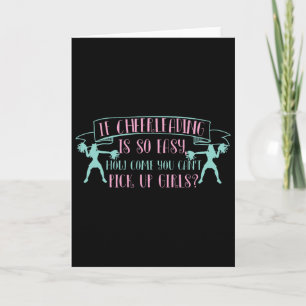 Funny Cheerleading Design For Men And University S Card