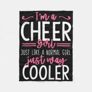 Funny Cheerleading Girls Cheer Girl  Fleece Blanket