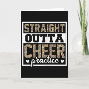 Funny Cheerleading Girls Leopard Cheetah Print Che Card