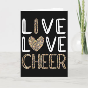 Funny Cheerleading Girls Leopard Cheetah Print Lov Card