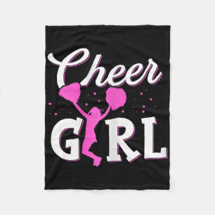 Funny Cheerleading Girls Women Cheer Mum Cheerlead Fleece Blanket