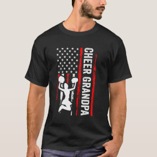 Funny Cheerleading Grandpa cheerleader USA America T-Shirt