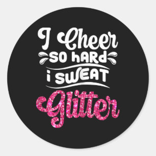 Funny Cheerleading Graphic For Cheer Girls Cheerle Classic Round Sticker