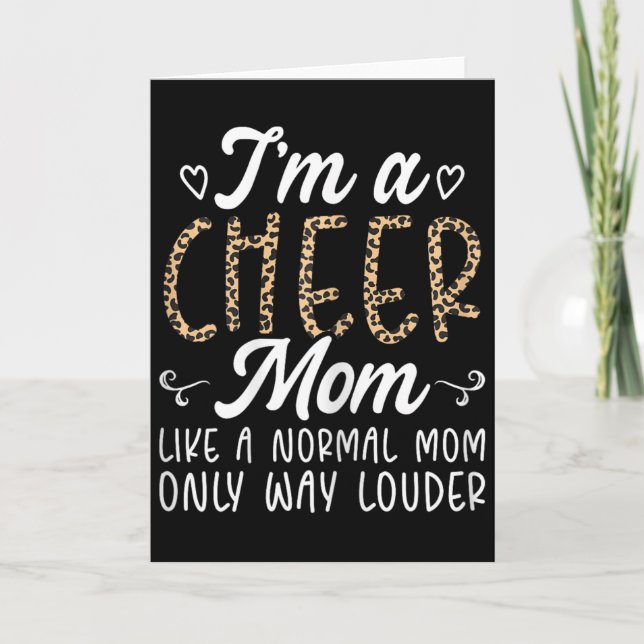 Funny Cheerleading Lover Leopard Pattern Women Che Card (Front)