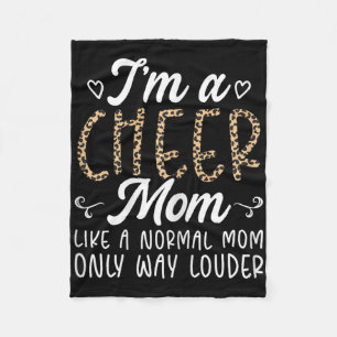 Funny Cheerleading Lover Leopard Pattern Women Che Fleece Blanket